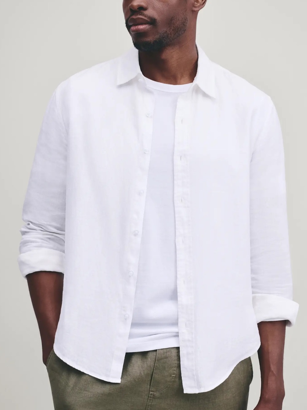 Quince Men's 100% European Linen Relaxed Long Sleeve Shirt